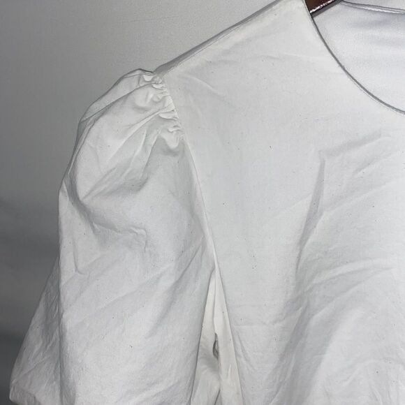 Women's Wayf White Puff Sleeve Cutout Dress - Picture 5 of 15